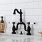 Kingston Brass Bridge Bathroom Faucet with Brass Pop-Up, Oil Rubbed Bronze KS7975PL - alternate 4